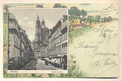 PRAHA - MALÁ STRANA.  - 1900. Pohlednice. Dopisnice. Místopis. Čechy. Dlouhá adresa. /Pragensie/