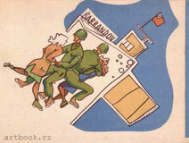 PRAGUE 1945. - Americká armáda v Praze; generál Eisenhower; II. sv. válka; osvobození; pohlednice; žánry.