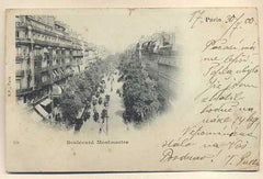 PARIS - BOULEVARD MONTMARTRE. - 1900. Pohlednice. Paříž. Francie. Cizina. Dlouhá adresa.