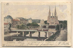 STRASSBURG - EVANGEL GARNISONKIRCHE MIT KÖNIGSBRÜCKE. - 1900. Pohlednice. Štrasburk. Německo. Cizina. Dlouhá adresa.