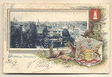 GRUSS AUS BIETIGHEIM. - 1900. Pohlednice. Německo. Cizina. Dlouhá adresa.