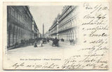 1900. Pohlednice. Paříž. Francie. Cizina. Místopis. Dlouhá adresa. Kočáry.