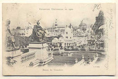 EXPOSITION UNIVERSELLE DE 1900. PARIS - BASSIN DU TROCADÉRO. - 1900. Pohlednice. Paříž. Francie. Cizina. Místopis. Dlouhá adresa.