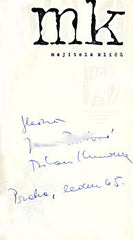 KUNDERA; MILAN: MAJITELÉ KLÍČŮ. - 1964. Edice Hry. Podpis autora. Obálka ZDENEK SEYDL. /60/ REZERVACE