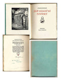 DICKENS; CHARLES: DVĚ VÁNOČNÍ POVÍDKY. - 1931. Trianon. Podpis Konůpek; dedikace a podpis J. Štyrský. Výzdoba JAN KONŮPEK.