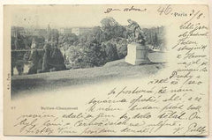 PARIS - BUTTES-CHAUMONT. - 1900. Pohlednice. Paříž. Francie. Cizina. Místopis. Dlouhá adresa.