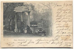 PARIS - PARC MONCEAU (COLONNADE). - 1900. Pohlednice. Paříž. Francie. Cizina. Místopis. Dlouhá adresa.