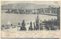 GENÉVE - MONUMENT BRUNSWICK. - 1900. Pohlednice. Ženeva. Švýcarsko. Cizina. Místopis. Dlouhá adresa.