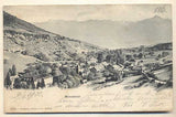 1900. Pohlednice. Švýcarsko. Cizina. Místopis. Dlouhá adresa.