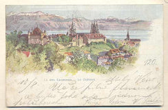 LAUSANNE - LA CHÁTEAU. - 1900. Pohlednice. Švýcarsko. Cizina. Místopis. Dlouhá adresa.