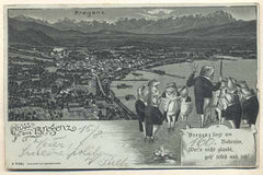 GRUSS AUS BREGENZ. - 1900. Pohlednice. Rakousko. Cizina. Místopis. Dlouhá adresa.