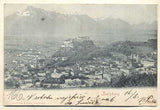 1900. Pohlednice. Rakousko. Cizina. Místopis. Dlouhá adresa.