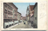 1900. Pohlednice. Rakousko. Cizina. Místopis. Dlouhá adresa.