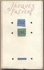 PRÉVERT; JACQUES: JEN TAK.  - 1953. 1. vyd. Plamen edice současné zahraniční poezie sv. 9; obálka VÁCLAV BLÁHA. /poezie/60/