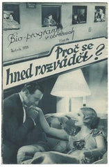 PROČ SE HNED ROZVÁDĚT? - 1933. Bio-program v obrazech; č. 14. /film/program/