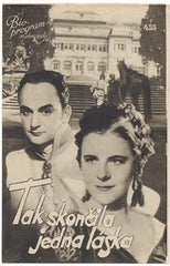 TAK SKONČILA JEDNA LÁSKA. - 1937. Bio-program v obrazech; č. 455. /film/program/