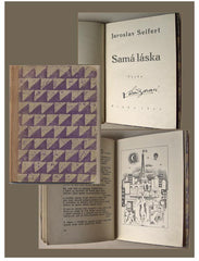 SEIFERT; JAROSLAV: SAMÁ LÁSKA. - 1923. 1. vyd.; 'Večernice'; kresby MRKVIČKA.; doslov Devětsil (Karel Teige).