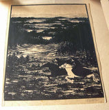 KOBLIHA; FRANTIŠEK: JEZDCI. - (1910). 290x230. Orig. dřevoryt na japanu; vpravo dole sign. /g/