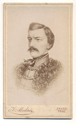 Foto - HAVLÍČEK BOROVSKÝ; KAREL. - 19. st. Karel Havlíček Borovský; básník; novinář. Atelier J. Mulač; vizitka /kabinetka/