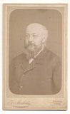 Jakub Arbes; spisovatel; novinář. Atelier J. Mulač; vizitka; kabinetka.