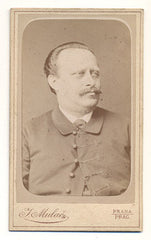 BARÁK; JOSEF. - 19. st. Josef Barák; spisovatel. Atelier J. Mulač; vizitka /kabinetka/