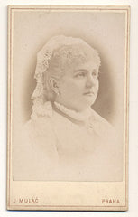 SITTOVÁ - PETZOLDOVÁ; MARIE. - 19. st. Marie Sittová - Petzoldová; sopranistka. Atelier J. Mulač; vizitka /kabinetka/