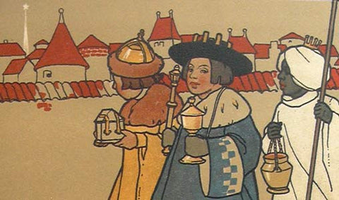 1904. Secesní ilustraje JOSEF WENIG; koledy.