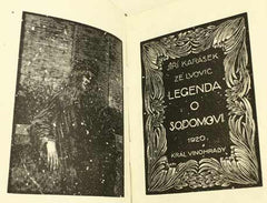 KARÁSEK ZE LVOVIC; JIŘÍ: LEGENDA O SODOMOVI.  - 1920. Dřevoryty FRANTIŠEK KOBLIHA. Bradáč; Vybrané knihy sv XXIV.