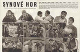 SYNOVÉ HOR. - 1956. Český film. Režie Čeněk Duba. Filmový program; plakát.