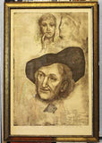 1991. Varianta s kresbou 1/1. Kolorovaná suchá jehla; signováno. Rám; sklo. 620x415