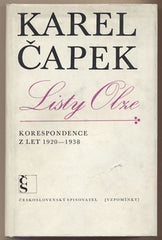 ČAPEK; KAREL: LISTY OLZE. - 1971. Obálka KAREL ŠEJNA. /kč/