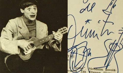 1969. 1. festivalu pantomimy; 17 autogramů. /podpis/divadlo/pantomima/
