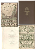 HARDY; TOMÁŠ: RODÁKŮV NÁVRAT. - 1924. Živé knihy. Obálka JAN KONŮPEK. /DP/