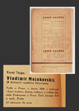 TEIGE; KAREL: VLADIMÍR MAJAKOVSKIJ. - 1936. K historii ruského futurismu. Levá Fronta. REZERVACE