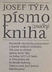 Týfa - TYPOGRAFIE JOSEF TÝFA. -  1975. Pozvánka na výstavu /katalog/písmo/