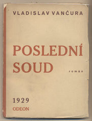 VANČURA; VLADISLAV: POSLEDNÍ SOUD.  - 1929. 1. vyd.  Odeon; Fromek; obálka TEIGE.