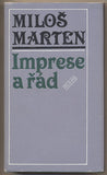 MARTEN; MILOŠ: IMPRESE A ŘÁD. - 1983.