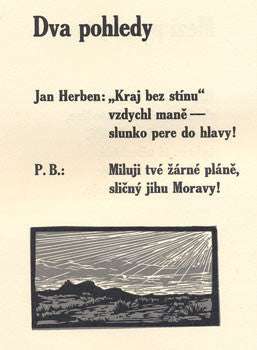 1933. Linoryty DOBROVOLSKÝ; podpis autora.