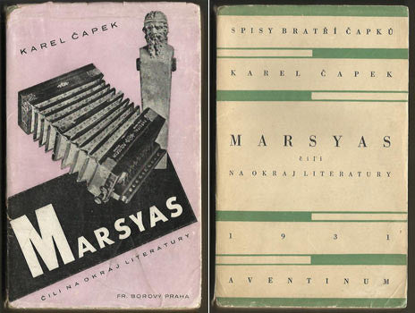 1931. Obálka FRANTIŠEK MUZIKA. Aventinum; sv. 303. Spisy bratří Čapků; sv. 28.