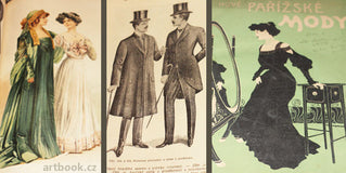 NOVÉ PAŘÍŽSKÉ MODY 1904 a 1908.  - 1904. 1908. Dámská móda; dětská móda.