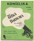 Ježek - TĚŽKÁ BARBORA. - 1938. Hudba JEŽEK. Slova Voskovec a Werich. /w/
