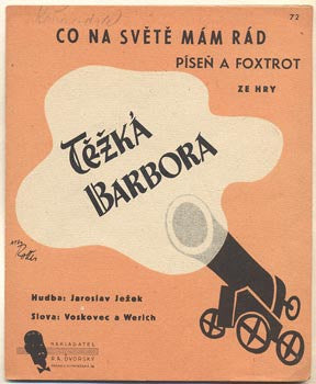 1938. Hudba JEŽEK. Slova Voskovec a Werich. /w/