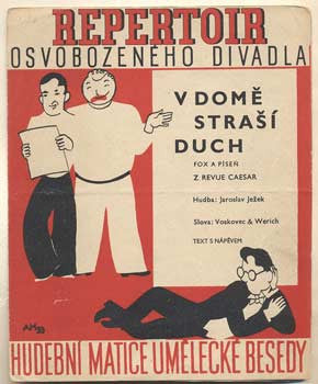 1933. Slova Voskovec a Werich; Obálka HOFFMEISTER. Osvobozené divadlo. Z revue Caesar. /w/