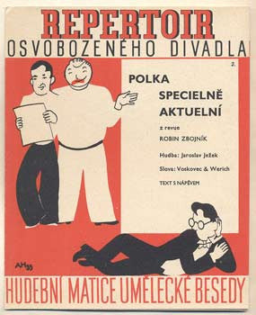 1933.Slova Voskovec a Werich. Obálka HOFFMEISTER. Osvobozené divadlo. /w/