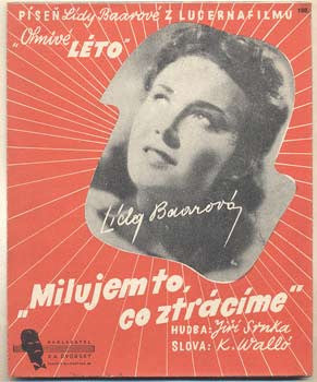 1939. Ohnivé léto. Lída Baarová. /písničky/noty/