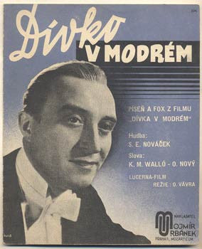 1940. Dívka v modrém. Oldřich Nový. /písničky/noty/