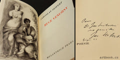 SEIFERT; JAROSLAV: RUCE VENUŠINY. - 1936. Frontispis ANTONÍN PROCHÁZKA. Poesie sv. 18. Podpis autora.