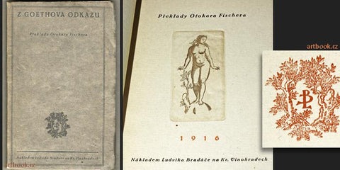 1916. Bradáč; Vybrané knihy sv. 2.  Lept na titulním listě V. H. BRUNNER.