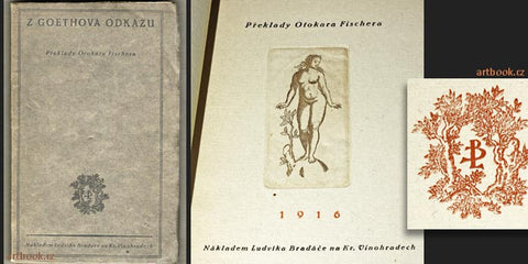 1916. Bradáč; Vybrané knihy sv. 2.  Lept na titulním listě V. H. BRUNNER.