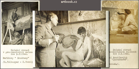 1944. 16 fotografií. Mařák;  Brožík; Hynais; Pražský hrad.